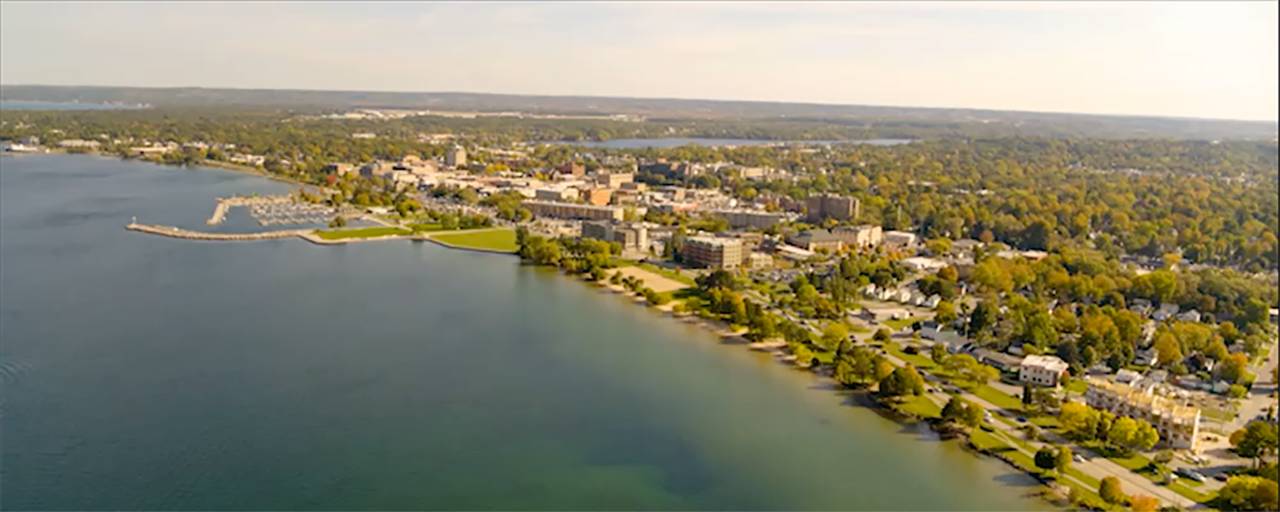 Drone footage of Traverse City